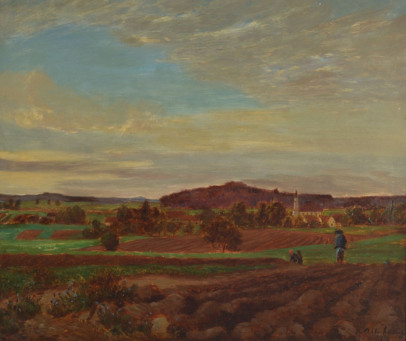 Artwork by Albert Lang, Late summer, Made of oil  on canvas