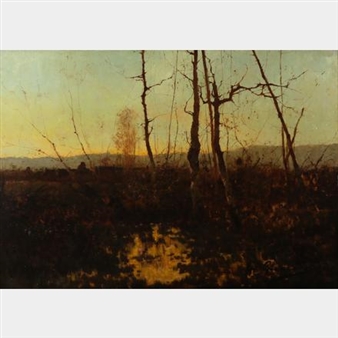 Tonalist landscape - Hippolyte Girard