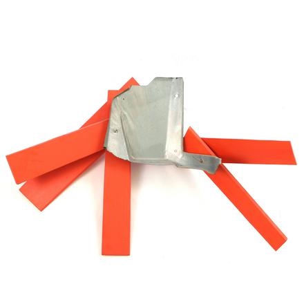 Artwork by Susan Manspeizer, Untitled (red planks), Made of mixed media sculpture