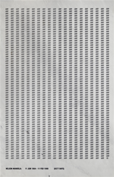 Prison Hacks - Mandela Panel by Willem Boshoff, 2003