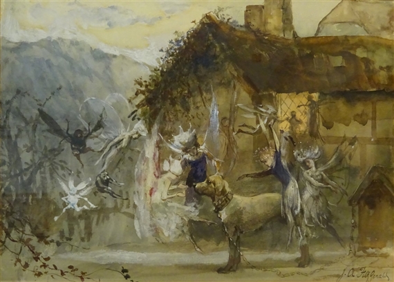 The Fairies and the Chained Dog by John Anster Fitzgerald
