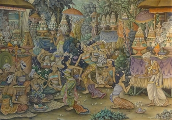 Peliatan Bali - Street scene - I Wayan Gandera