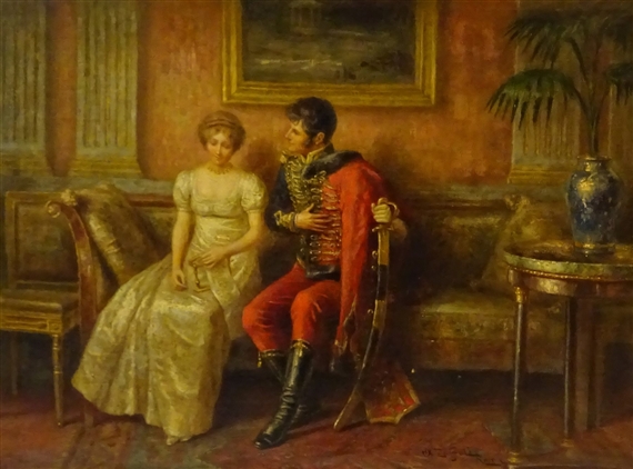The Young Officer and his Lady by Angelo Zoffoli