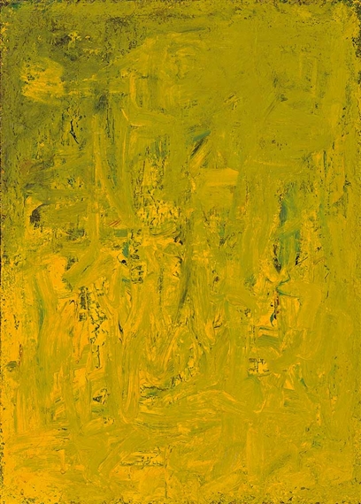 Farbfeld in gelblichem Grün by Richard Bösch