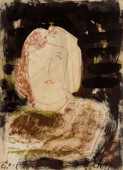 Konvolut von zwei abstrahierten Portraits