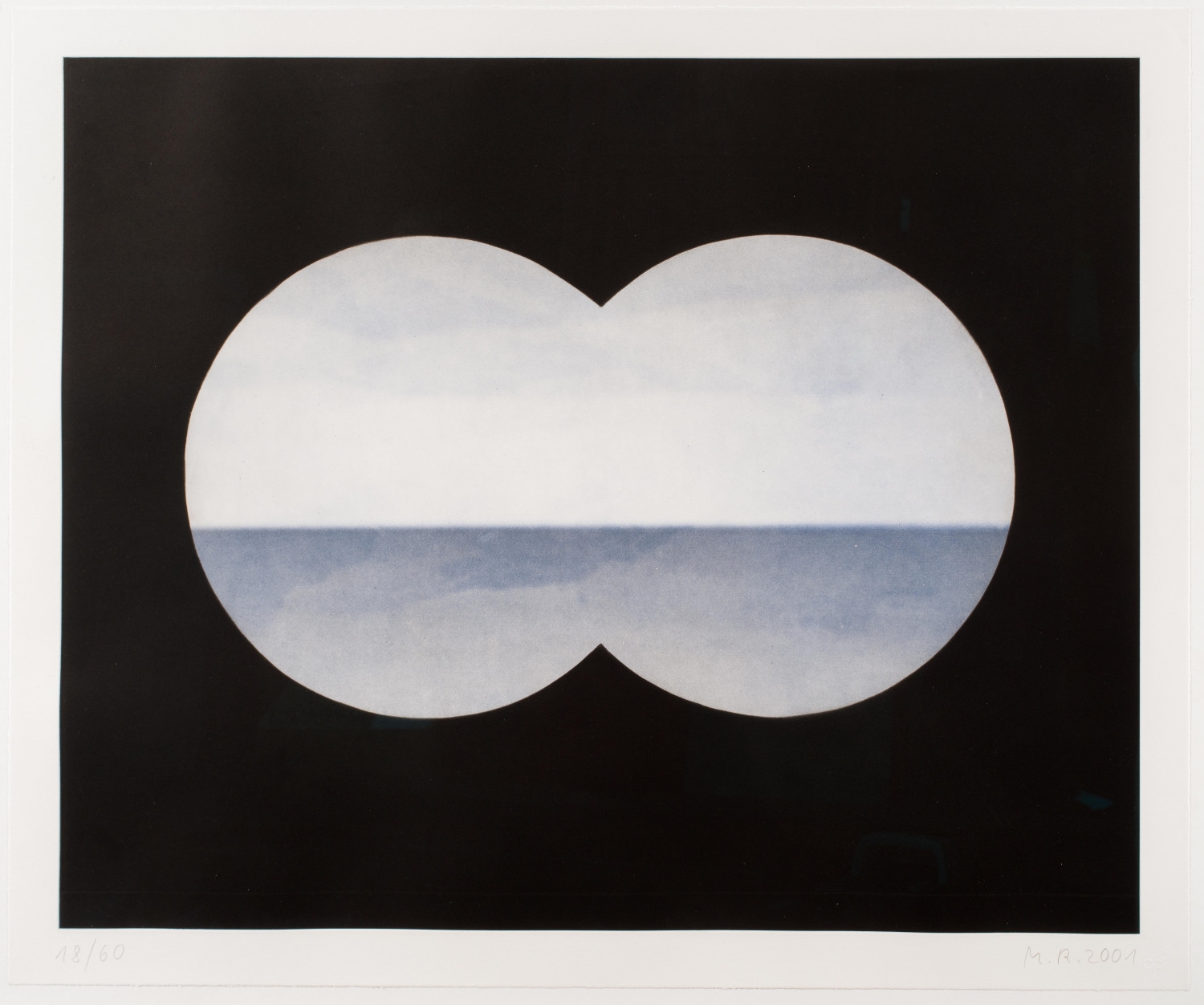 Artwork by Markus Raetz, Binocular View, Made of heliogravure