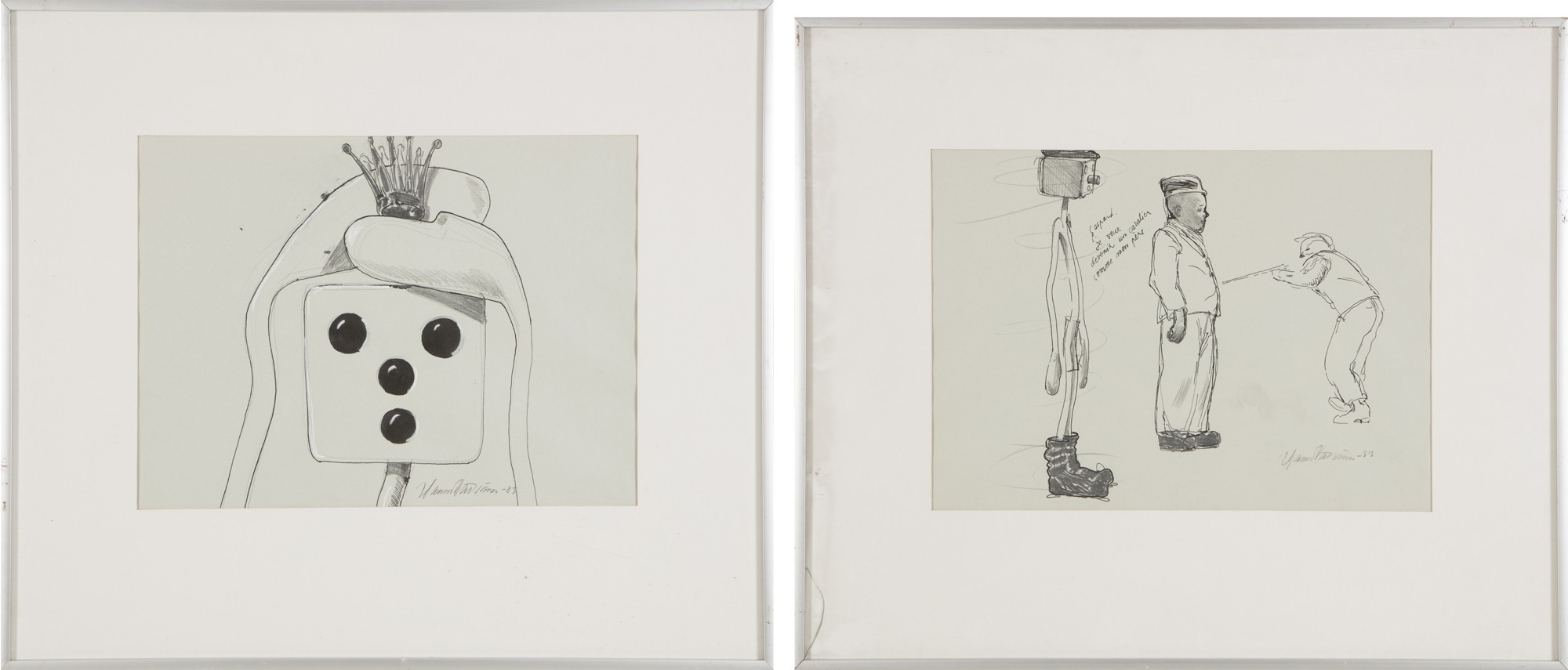 2 works, Untitled by Hannu Väisänen, 1983