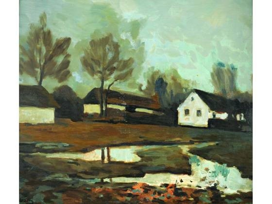 Dusk after rain by Gyula Varady