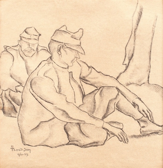 Soldaţi în repaus by Ion Theodorescu Sion, 1917