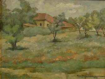 Landscape with Houses - Nicolae Stefanescu