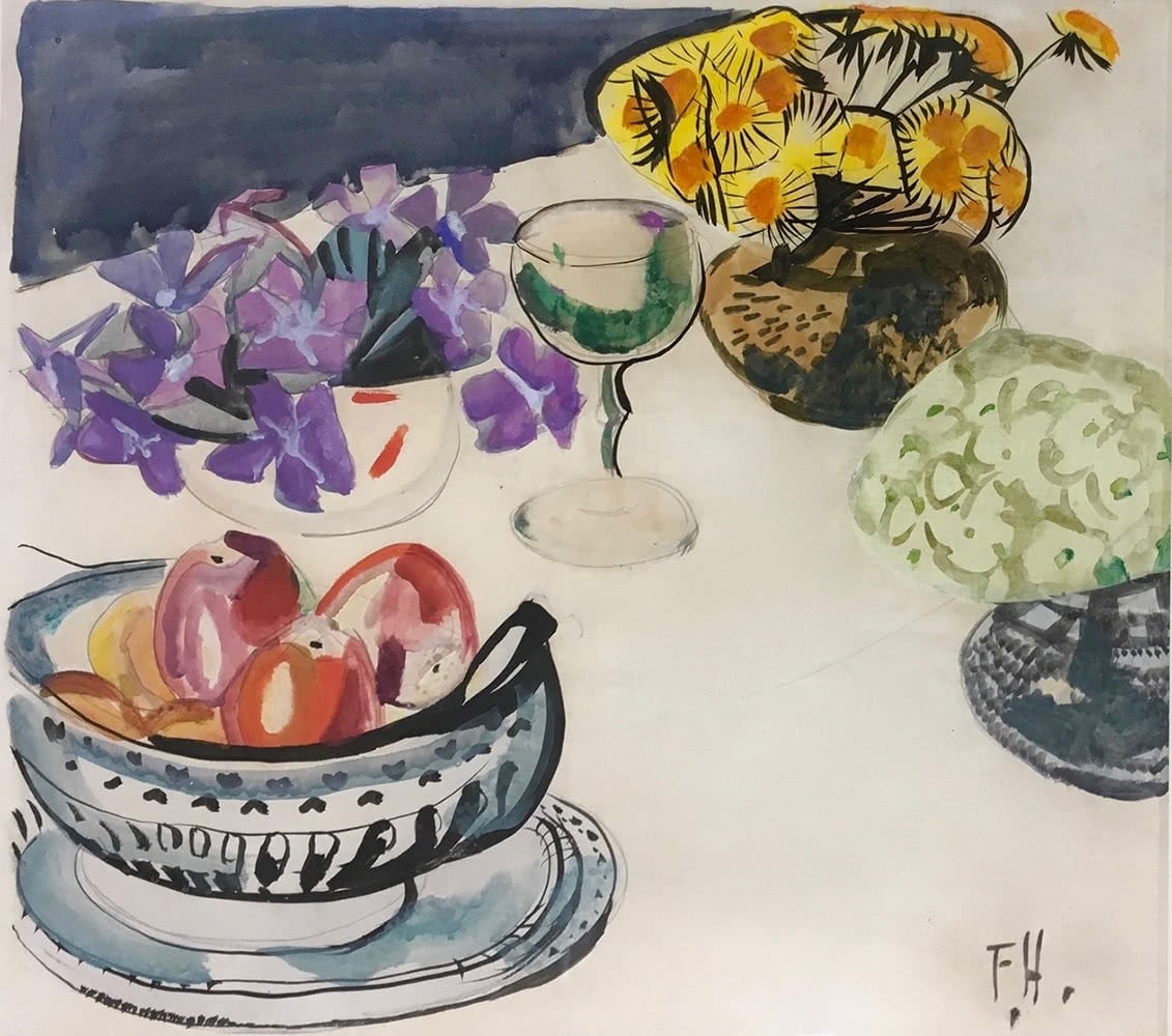 Artwork by Frances Hodgkins, Still Life, Made of Watercolour