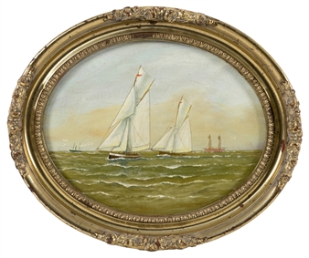 America's Cup race around the Sandy Hook Lightship - Fred Tordoff