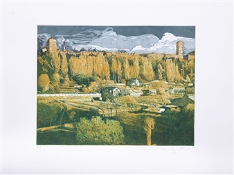 Cornisa del Palacio de Rosales vista desde el Parque del Oeste - Clara Gangutia