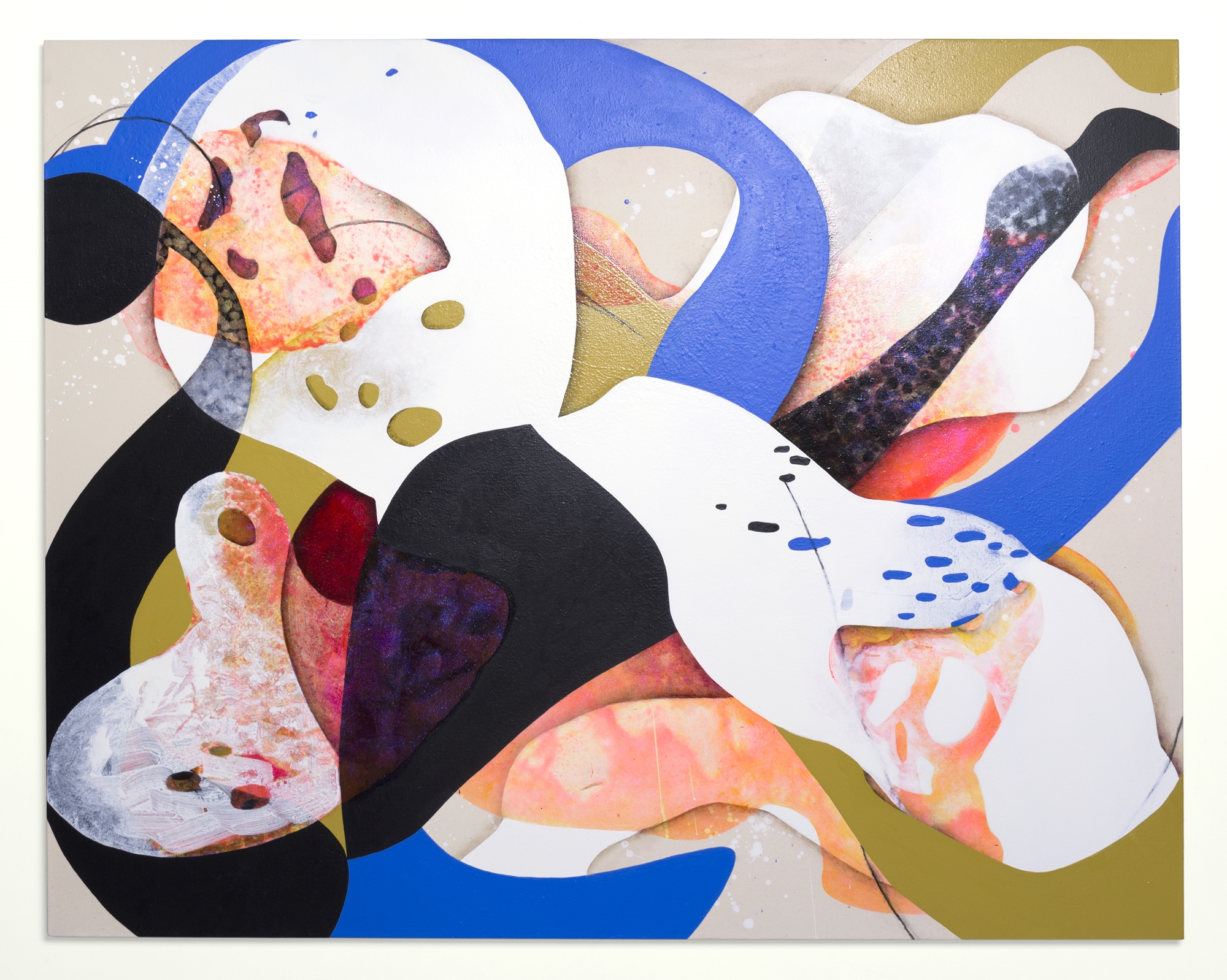 Artwork by Carrie Moyer, Diver, Made of Acrylic and glitter on canvas