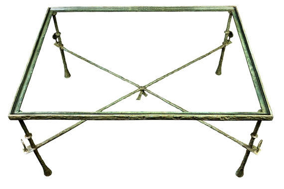 Grande Table de Milieu au Ruban et aux Arbustes by Diego Giacometti, circa 1976