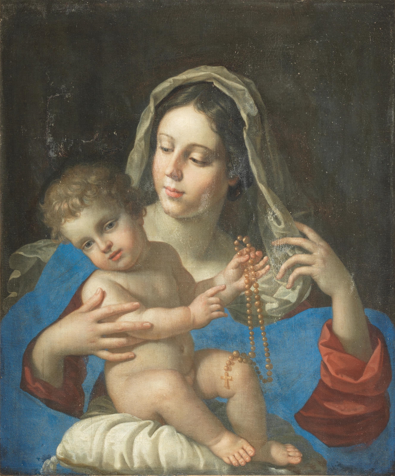 French School, 17th Century | The Madonna and Child with a Rosary ...