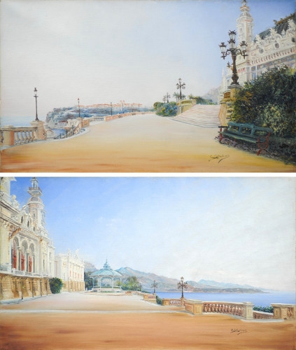 Monaco, les jardins du Casino by Gustave-Max Stevens, circa 1930