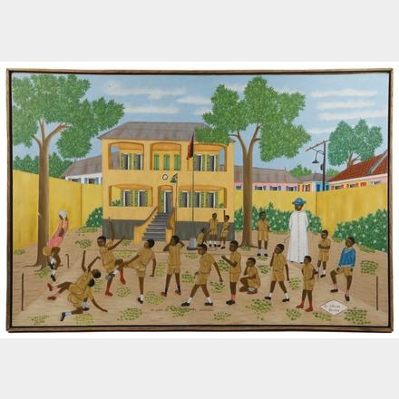 Un parti de foot-ball en recreation by Jean Claude Severe