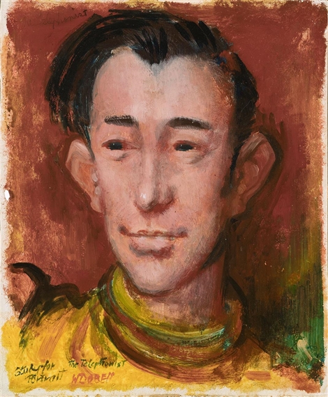 STUDY FOR PORTRAIT – THE TELEPHONIST by William Dobell, 1946