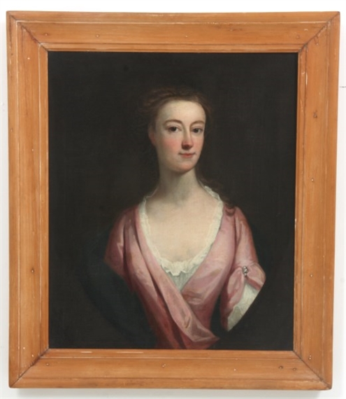 Portrait of a young woman by Enoch Seeman