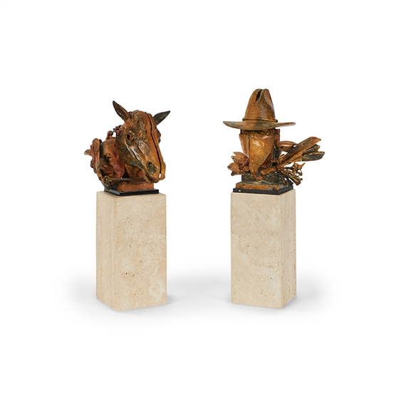 2 Works, Good Guy Bad Guy and Horse by Theodore Gall