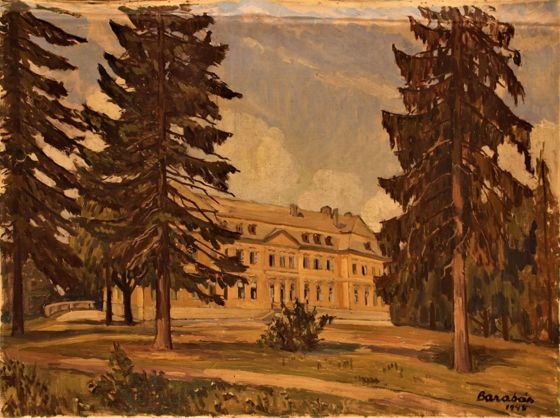 Castle park by Márton Barabás, 1948