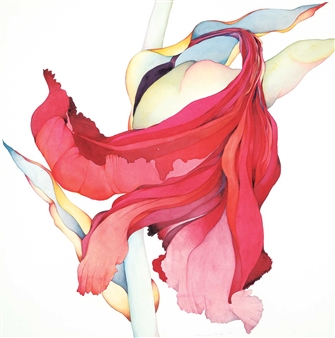 Red Plush Swing - Sharlene Dee Stauffer