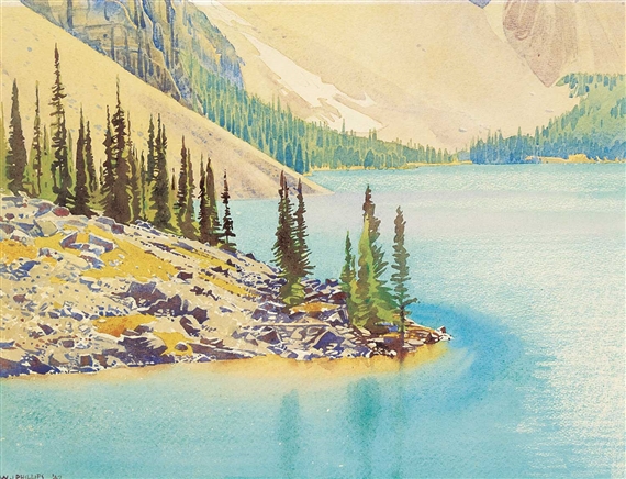 Untitled - Glacial Moraine by Walter Joseph Phillips, 1947