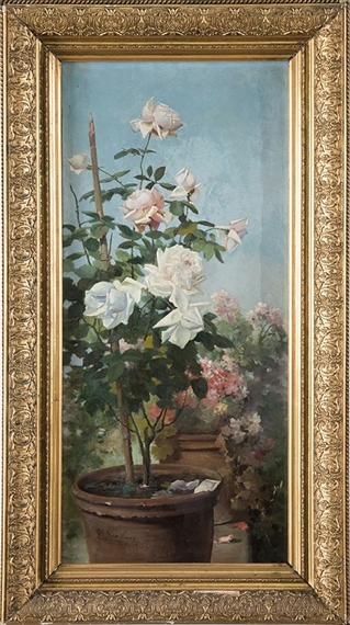 Rincón de jardín con rosal by Blas Benlliure Gil, 1904