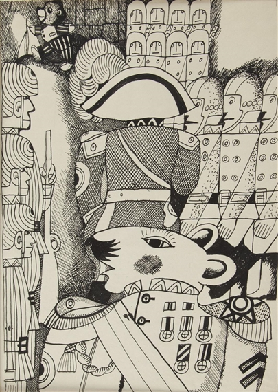 "Mimoza", illustration for Eva Sebok's book by Krystyna Witkowska, circa 1975