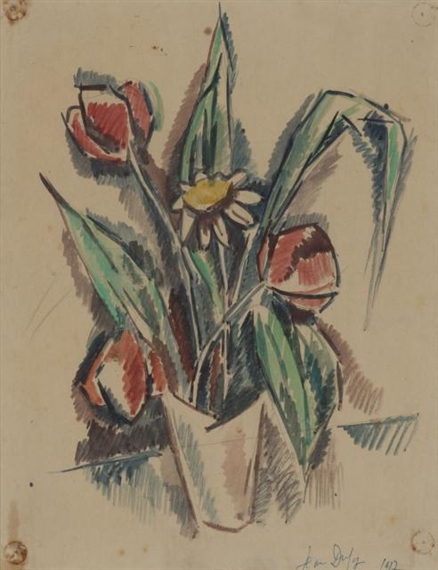 Untitled (Tulips) by Jean Dufy, 1917