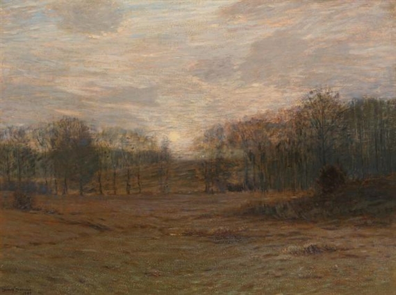 Sunset (Winter Tones) by Leonard Ochtman, 1907