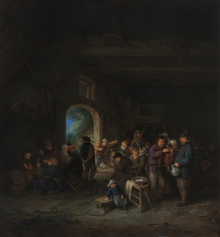 Adriaen van Ostade: Dancing in the Barn - National Gallery Prague, Sternberg Palace