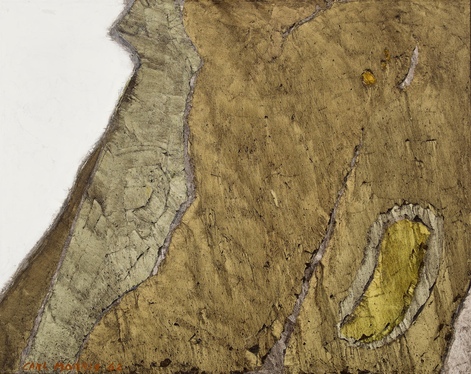 Artwork by Carl Morris, Glacial White #1, Made of oil on canvas