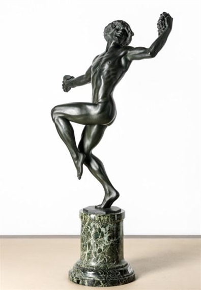 Male nude Bacchant by Rudolf Marcuse