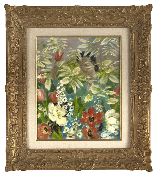 "Beauty amid the Garden Flowers" by Lê Ph?