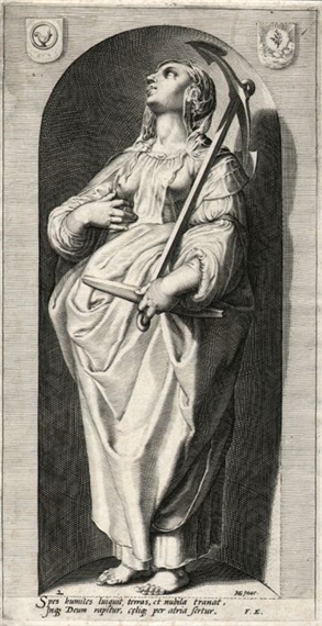 Hope - From the seven Virtues - First State by Hendrick Goltzius, 1593