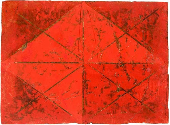 Liegende Raute in Rot