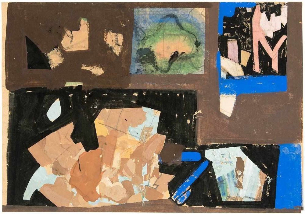 Artwork by Hermann Glöckner, No Title, Made of tempera, chalk and pencil on paper