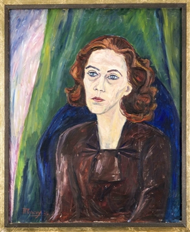 2 Works: Portraits: The Express Dancer Mary Wigmann, Gentleman Portrait - Maria Möller Garny