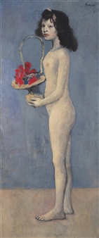 Fillette à la corbeille fleurie - Pablo Picasso
