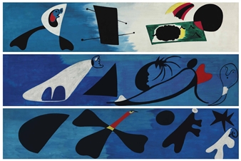 3 Works: Mural I, Mural II, Mural III - Joan Miró