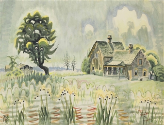 Charles Ephraim Burchfield | INSECT CHORUS IN SEPTEMBER (1952) | MutualArt