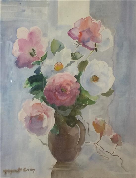 Still Life, Sunlit Roses by Margaret Coen