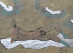 Nudo maschile by Filippo de Pisis, 1942
