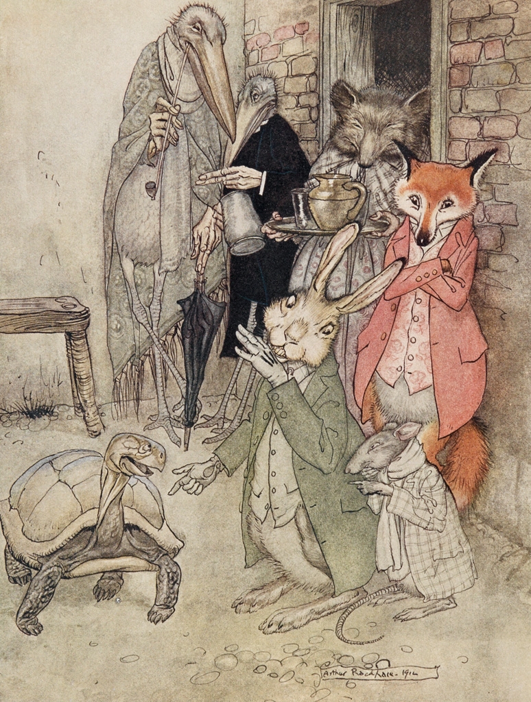 Artwork by Arthur Rackham, Fables d'Esope, Made of color plates and illustrations