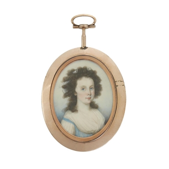 Portrait minaiture of a young lady - John Donaldson