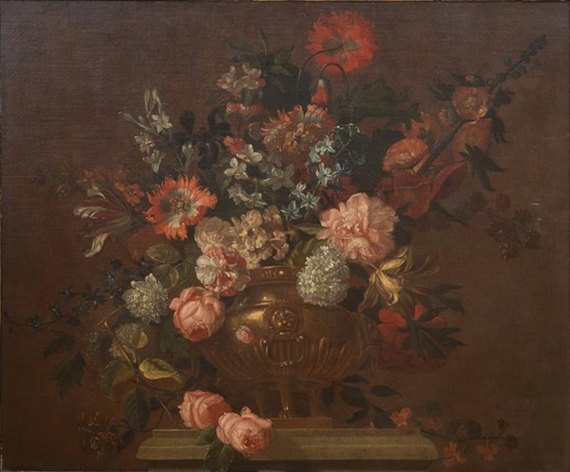 STILL LIFE WITH FLOWERS IN AN URN by Pieter Hardimé