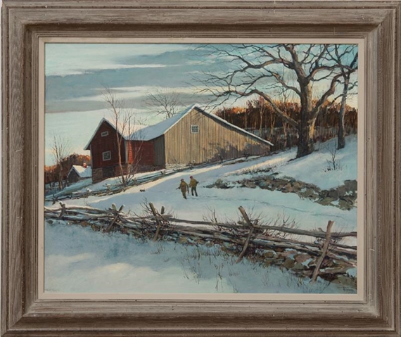 FIRST SNOW by Eric Sloane, 1955