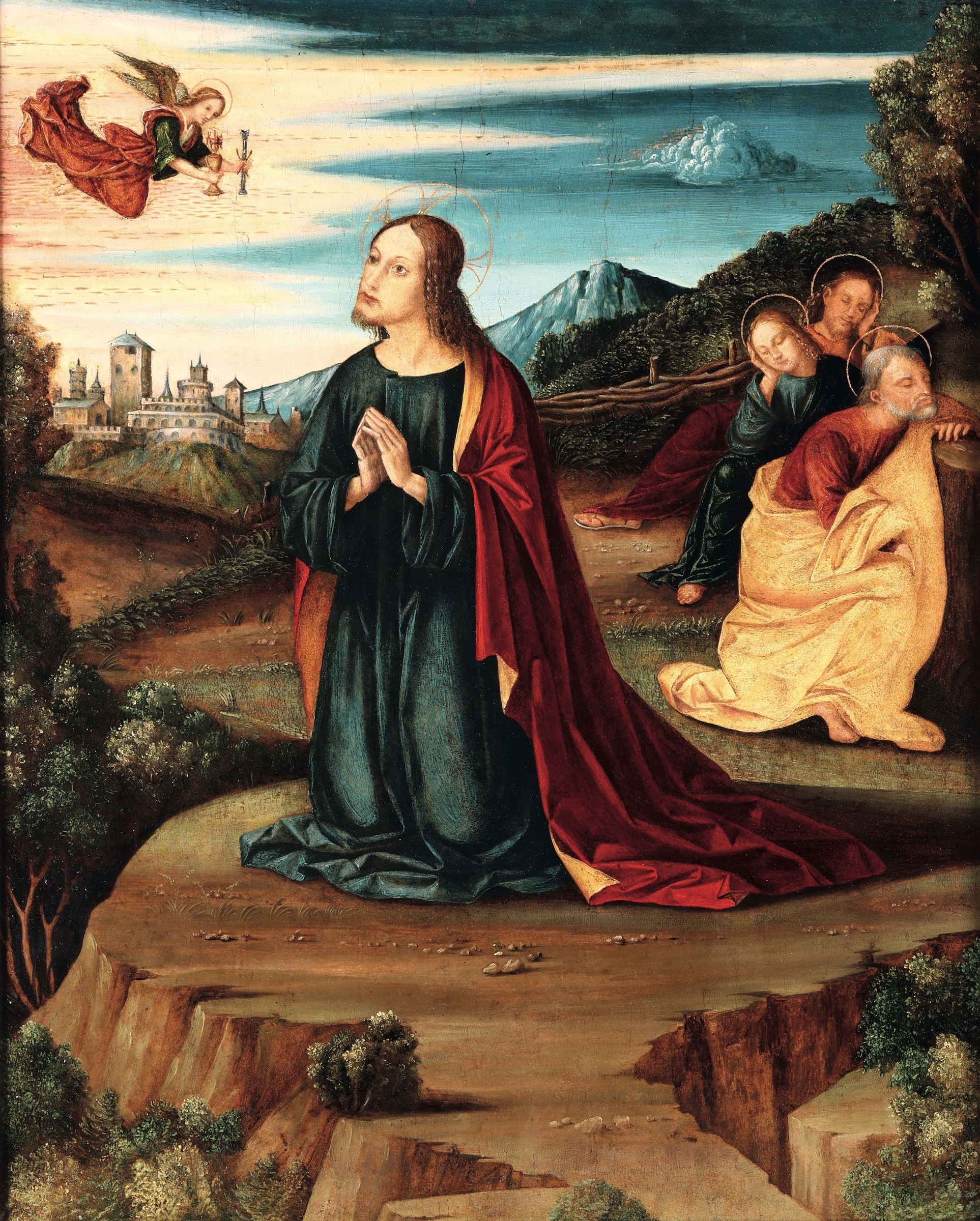 Artwork by Domenico Panetti, Cristo nell’orto del Getsemani, Made of oil on the table